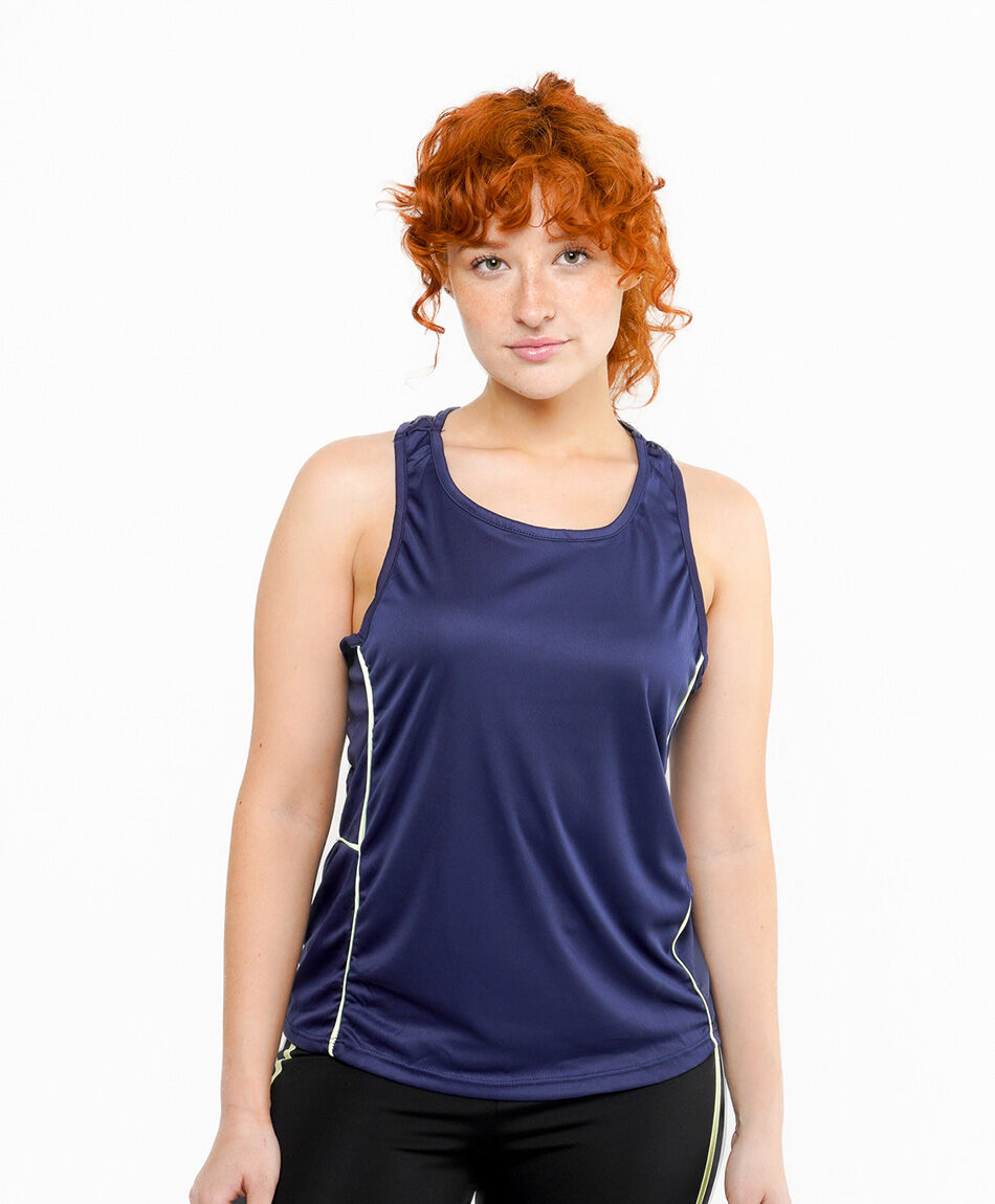 Remera deportiva  mujer run blue