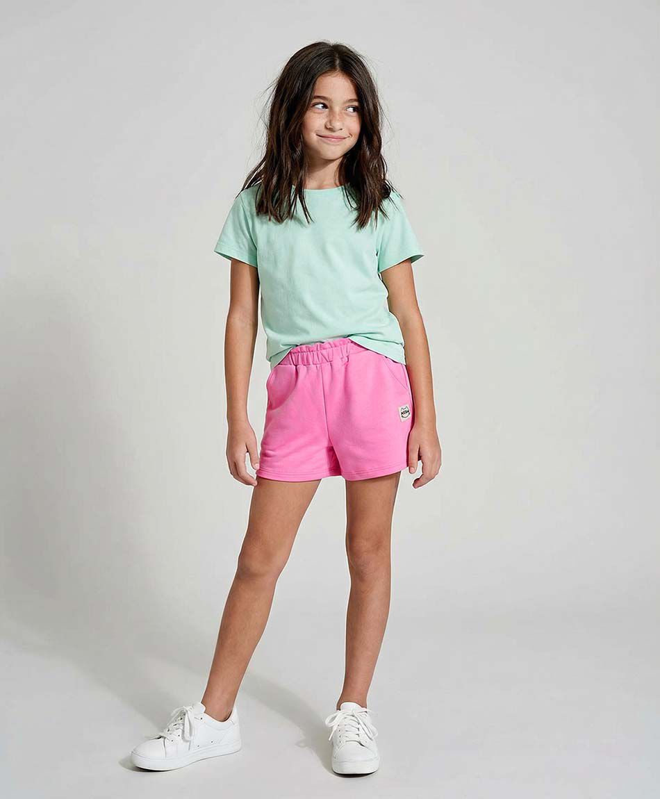 Short ni&ntilde;a rosado