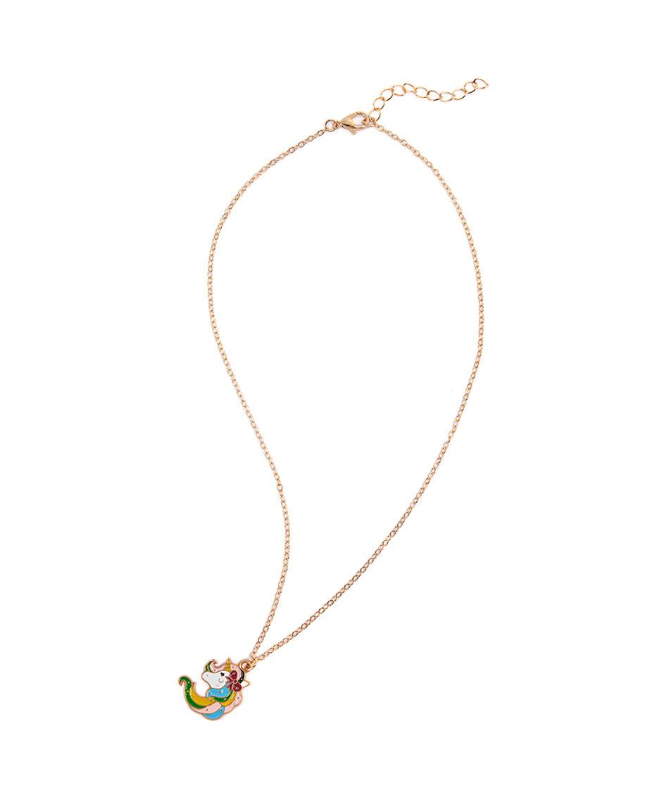 Set collar + anillo infantil unicornio