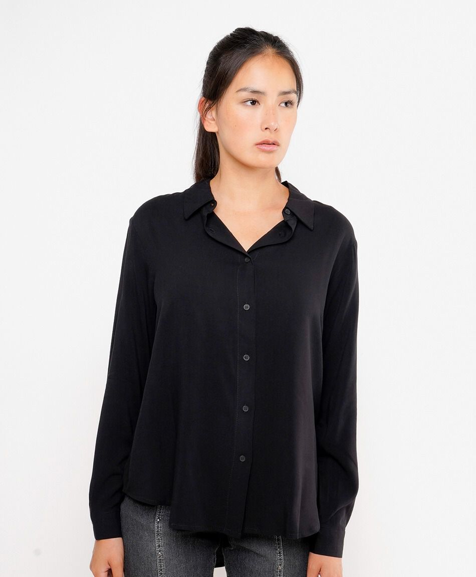 Camisa mujer camisera negra