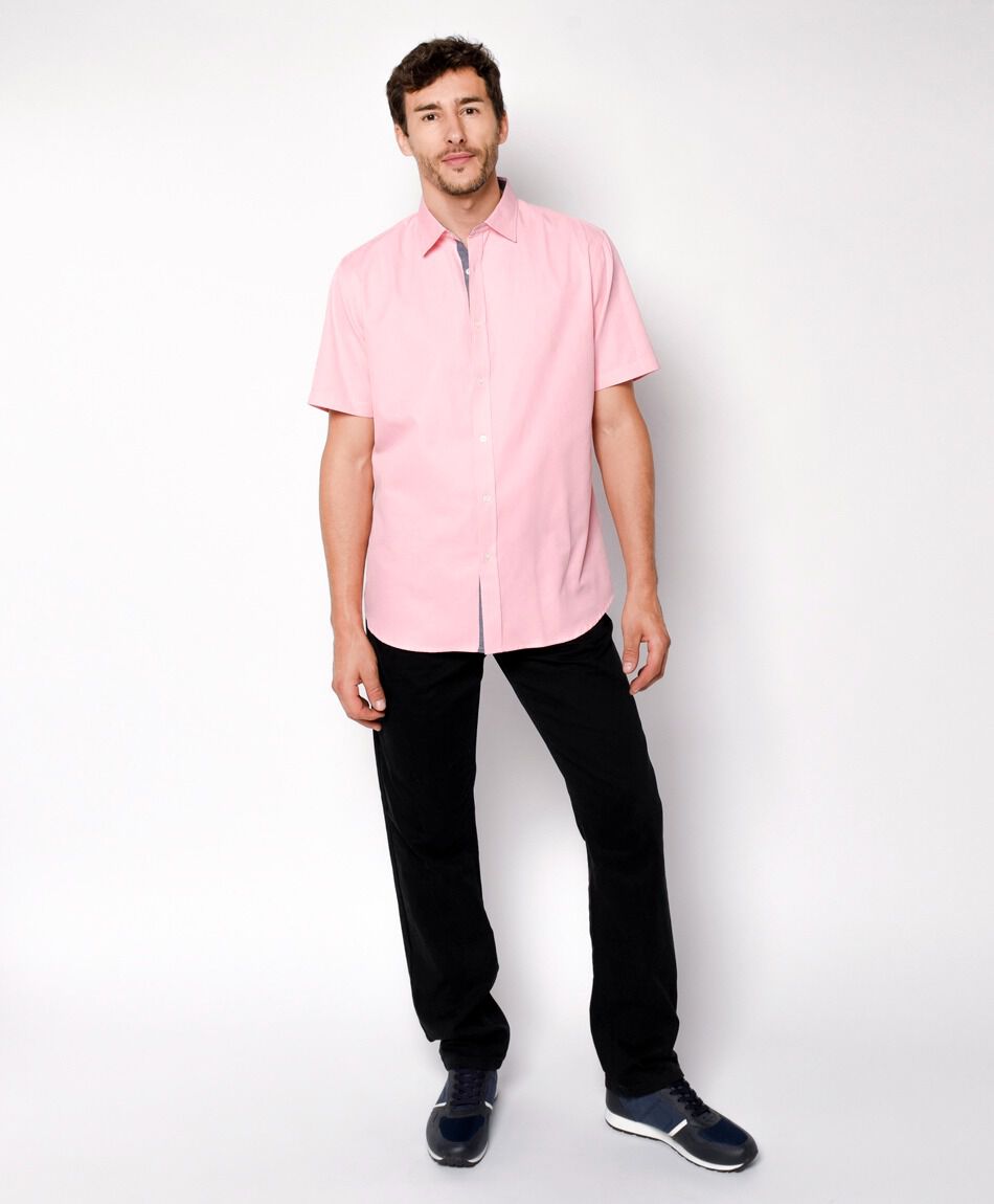 Camisa hombre rosada