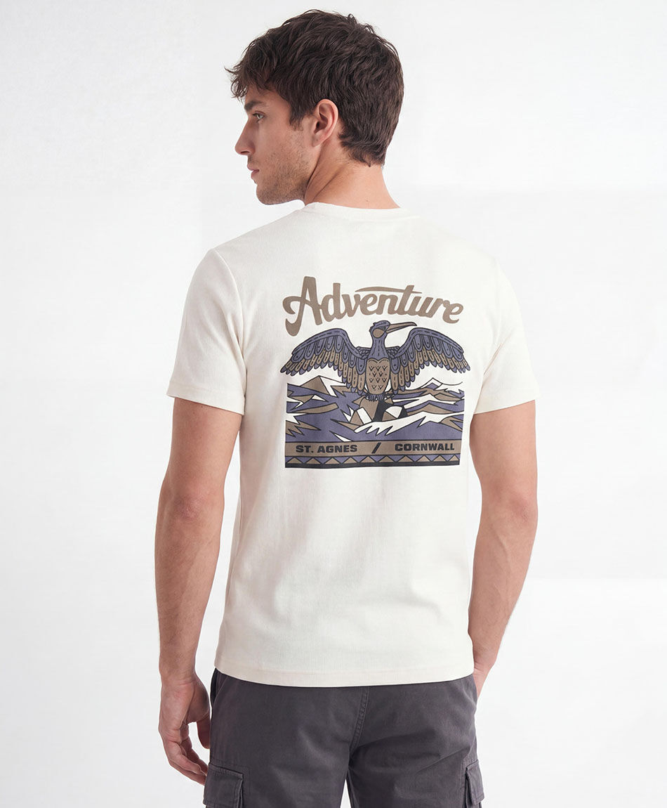 Remera hombre estampado doble adventure
