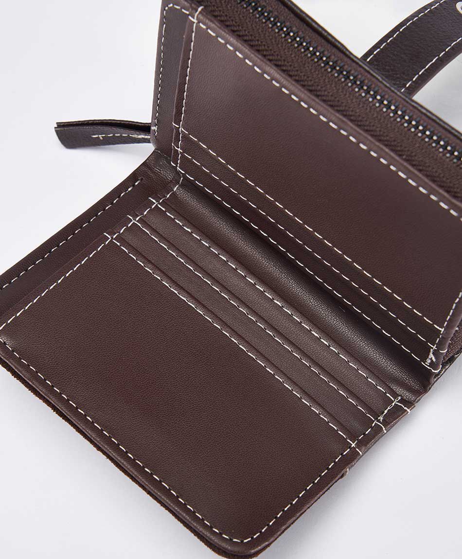 Billetera mujer suede hebilla