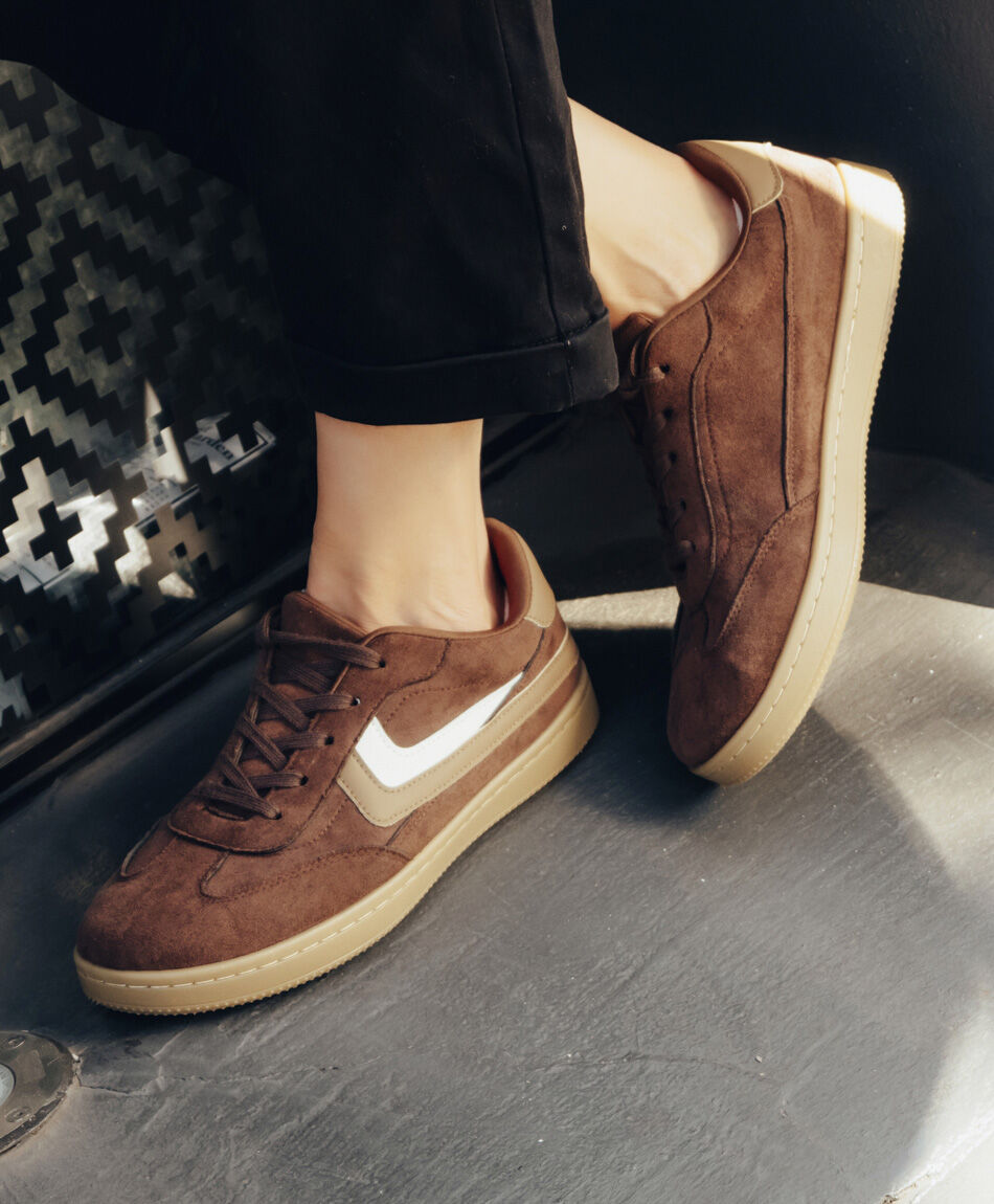 Zapatilla mujer vintage chocolate