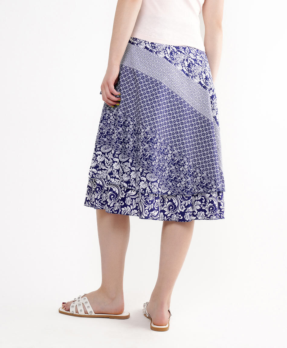 Pollera mujer mini mix print