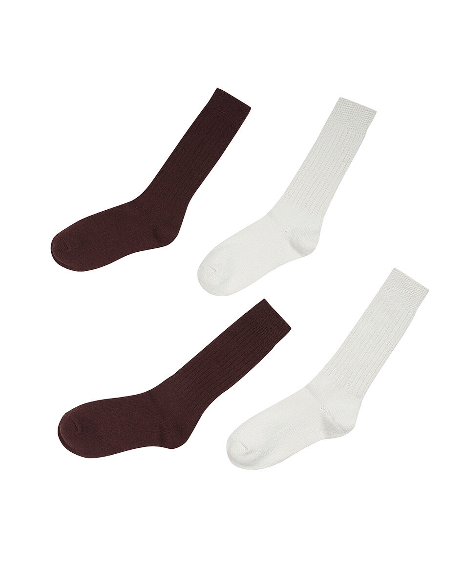 Pack 2 medias mujer largos b&aacute;sicos