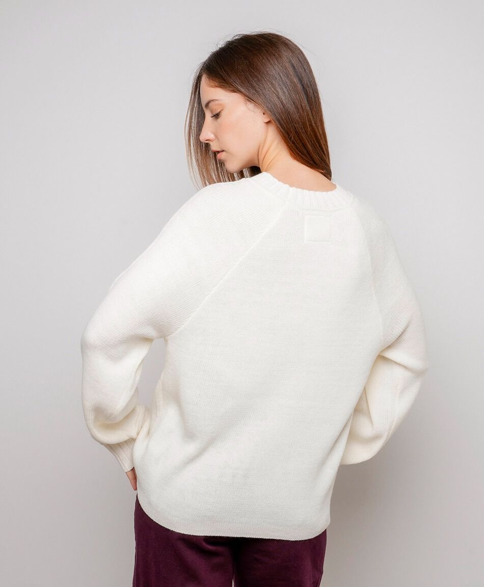 Sweater mujer encaje mangas