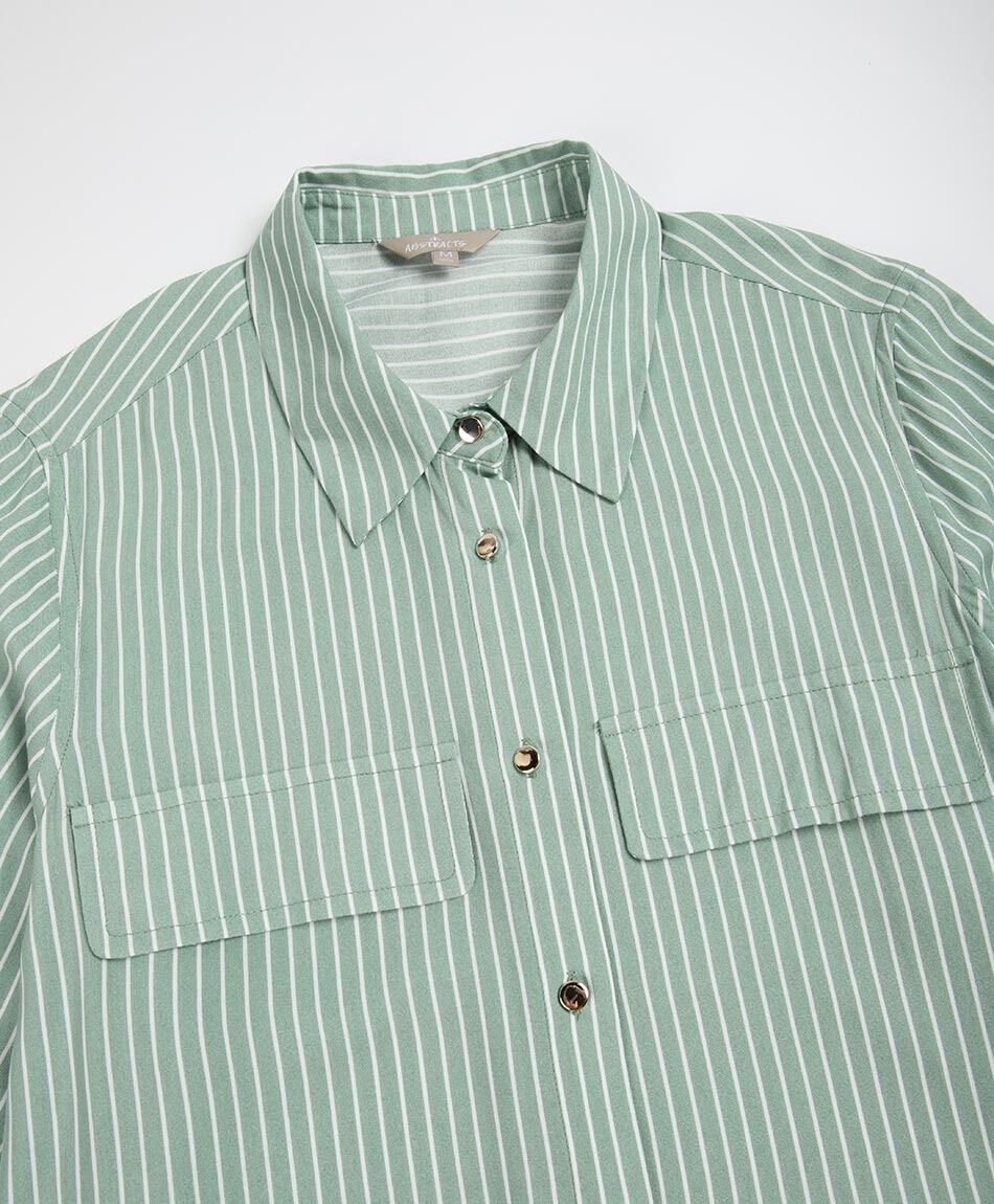 Camisa mujer rayas verde