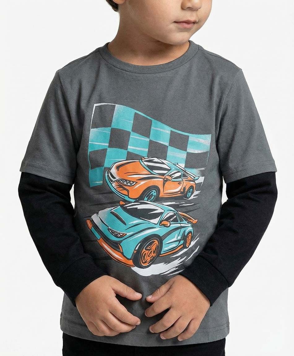 Remera beb&eacute; estampado de carreras