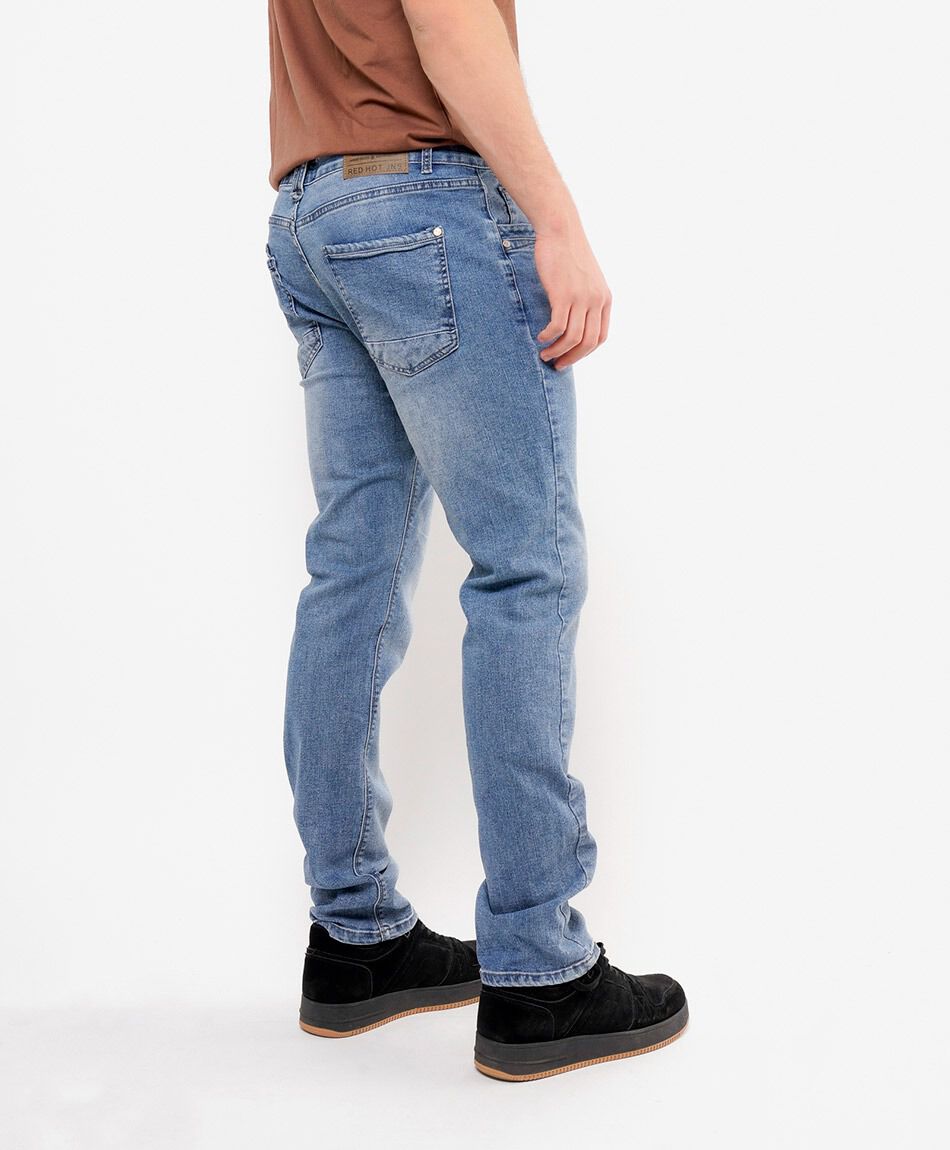 Jeans hombre desgastado slim fit