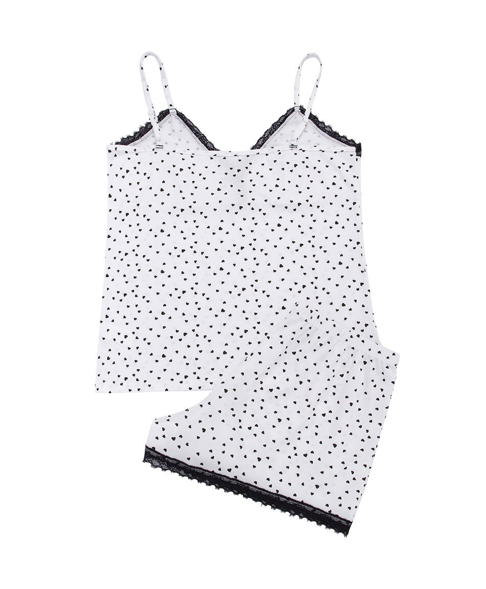 Baby doll mujer corazones black