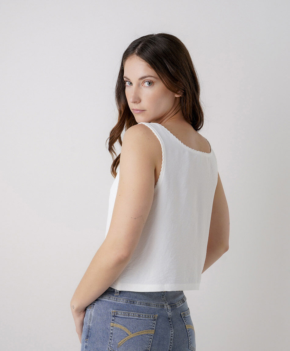 Camisa mujer top encajes