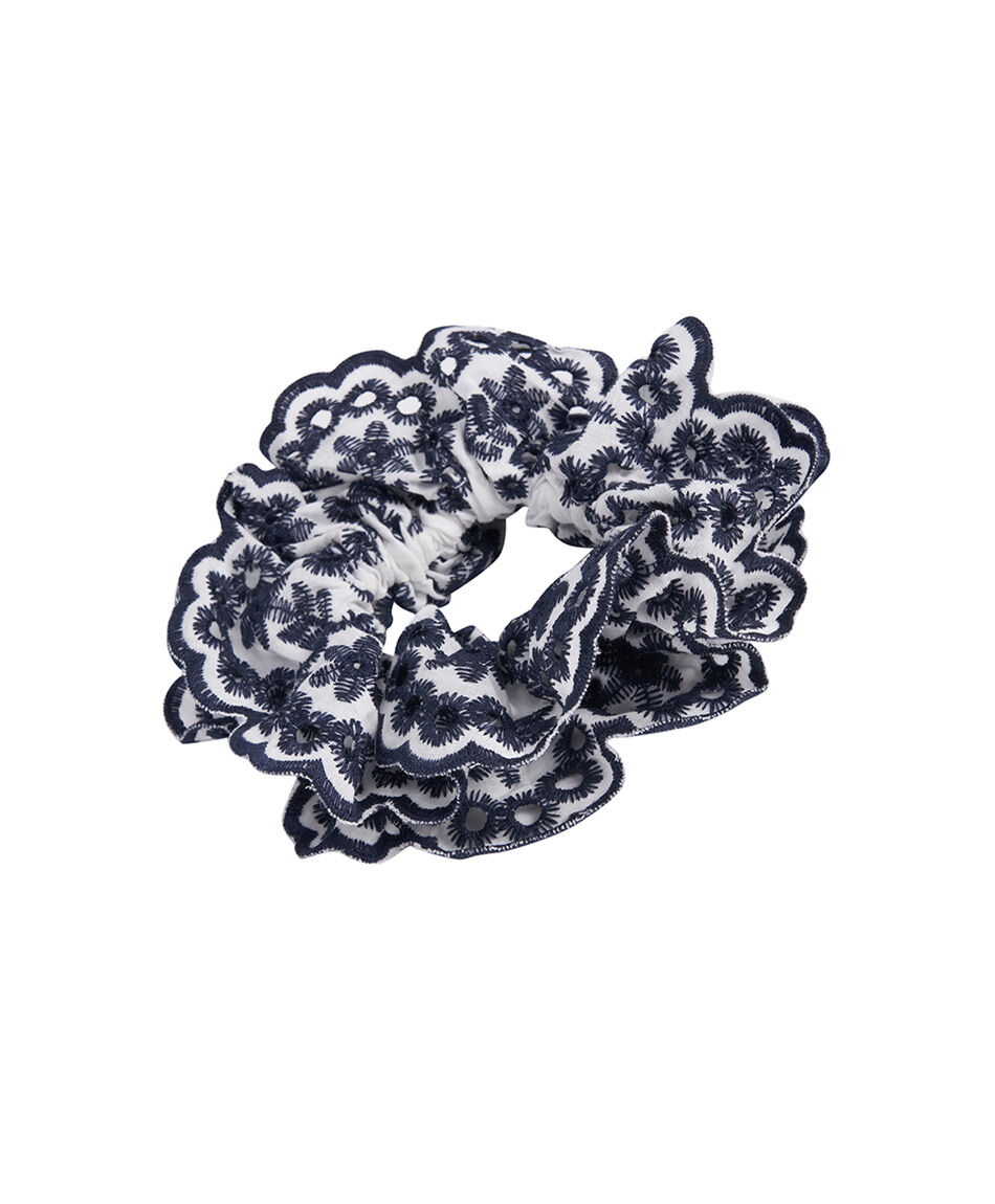 Scrunchie mujer bordado