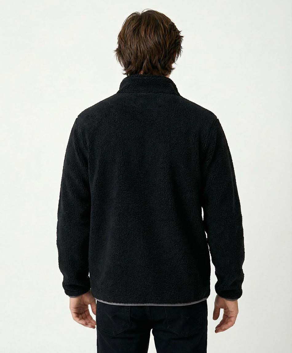 Campera hombre polar sherpa black
