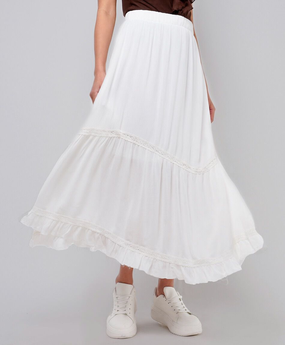 Pollera mujer larga textura