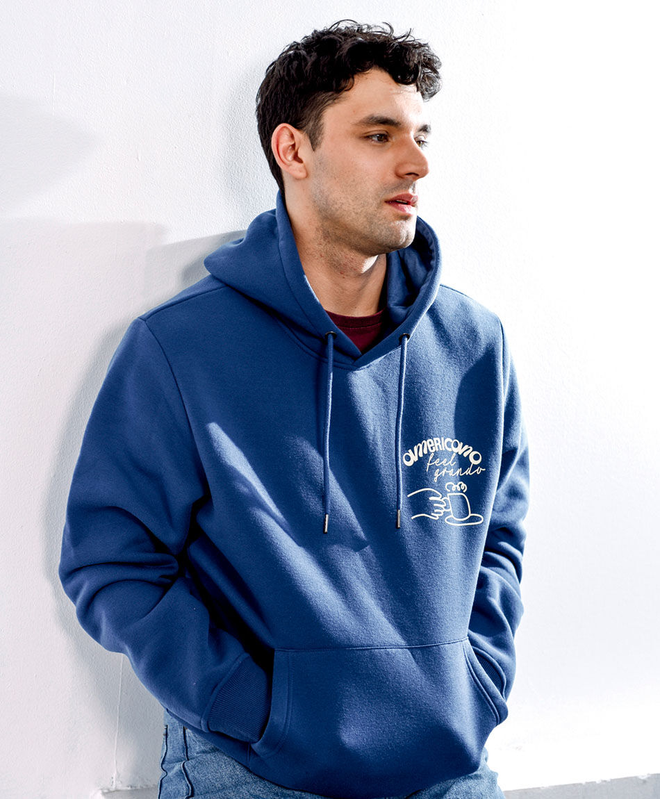 Buzo hombre doble estampado americano