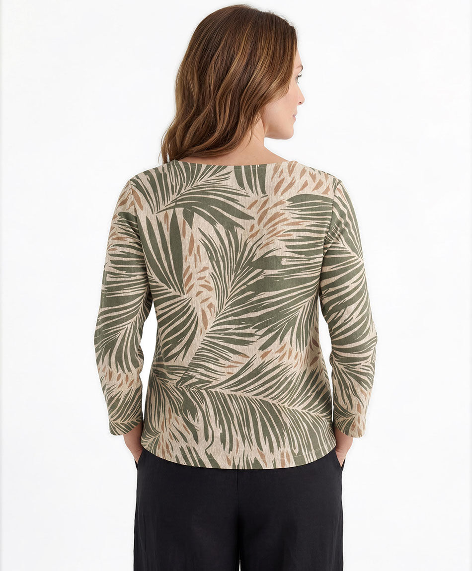 Remera mujer estampada mao verde