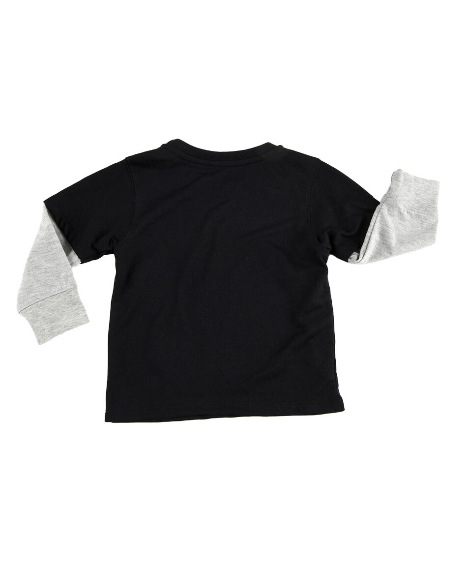 Polera beb&eacute; bicolor estampada