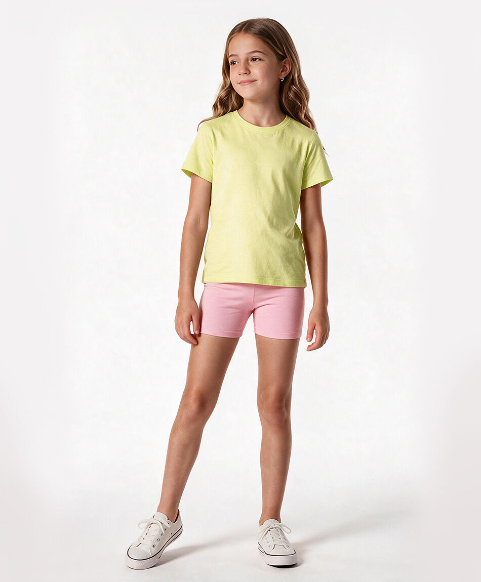 Short ni&ntilde;a biker rosado