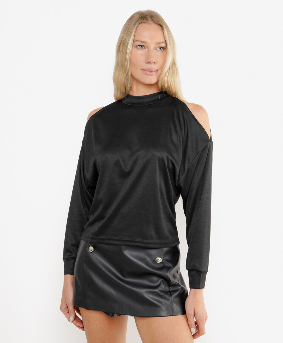 Remera mujer hombros abiertos