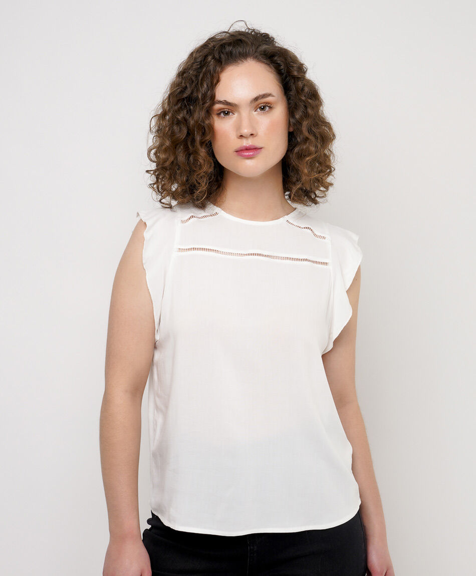 Camisa mujer vuelitos en mangas