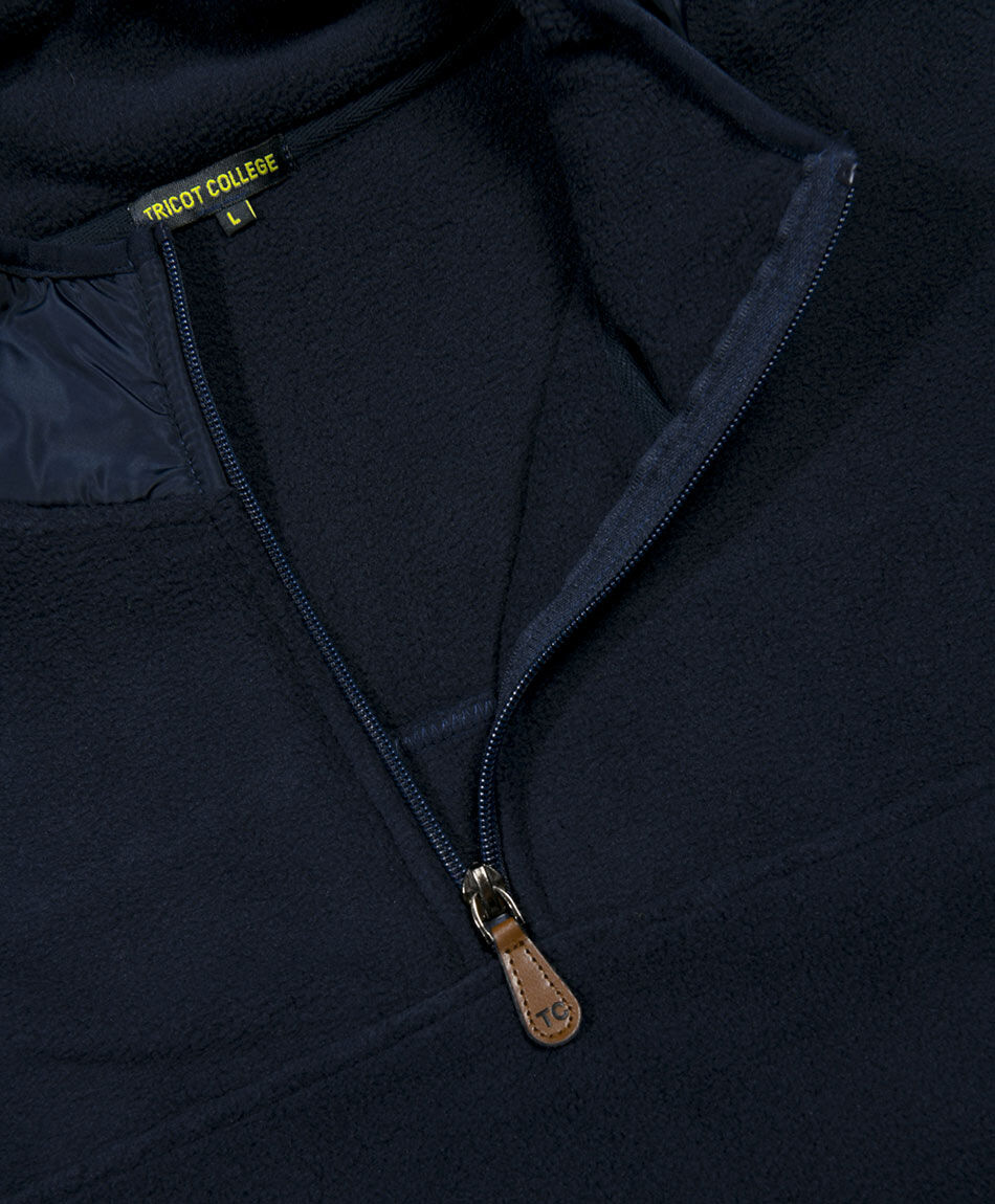 Polar escolar medio cierre azul - TRICOT