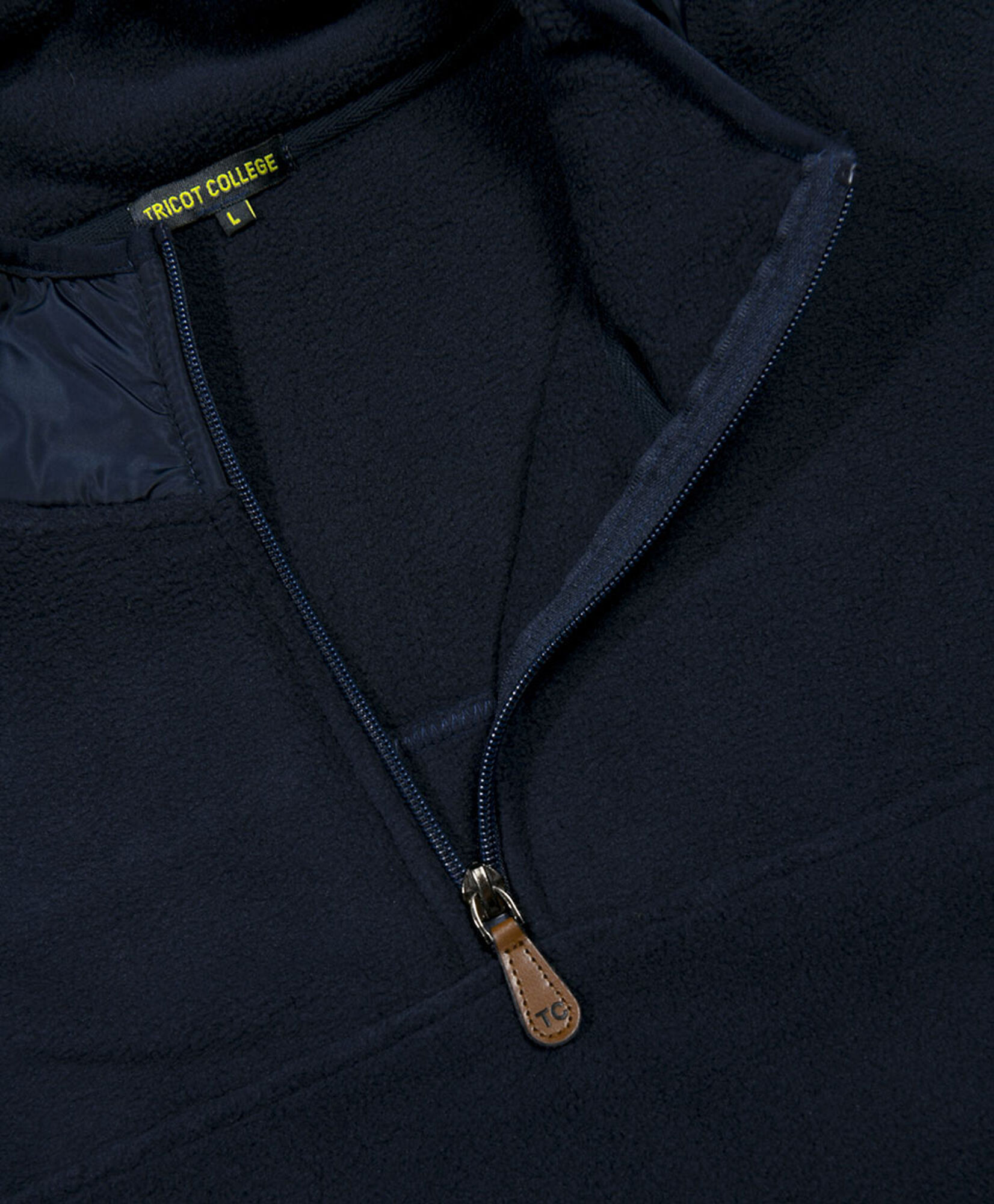 286404 Polar escolar medio cierre azul - TRICOT