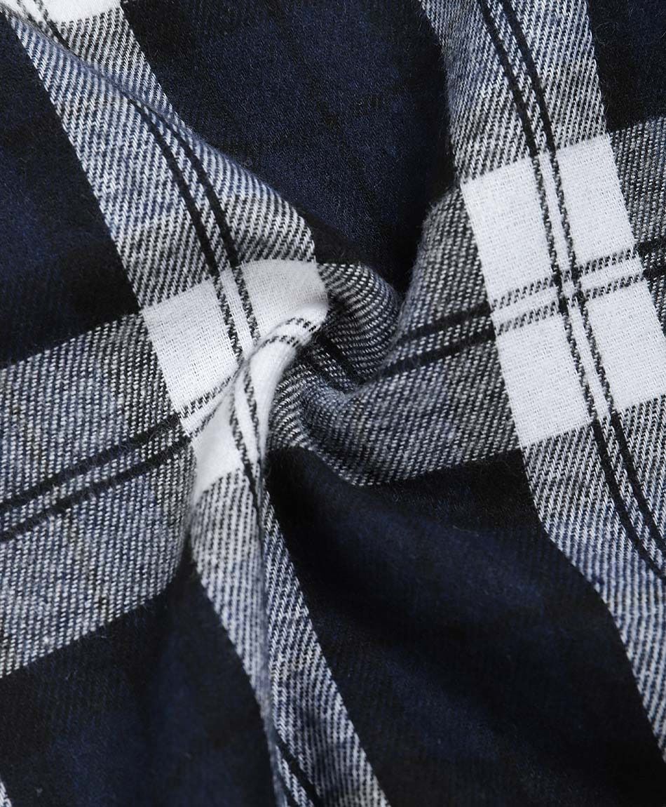 Camisa hombre franela azul oscuro