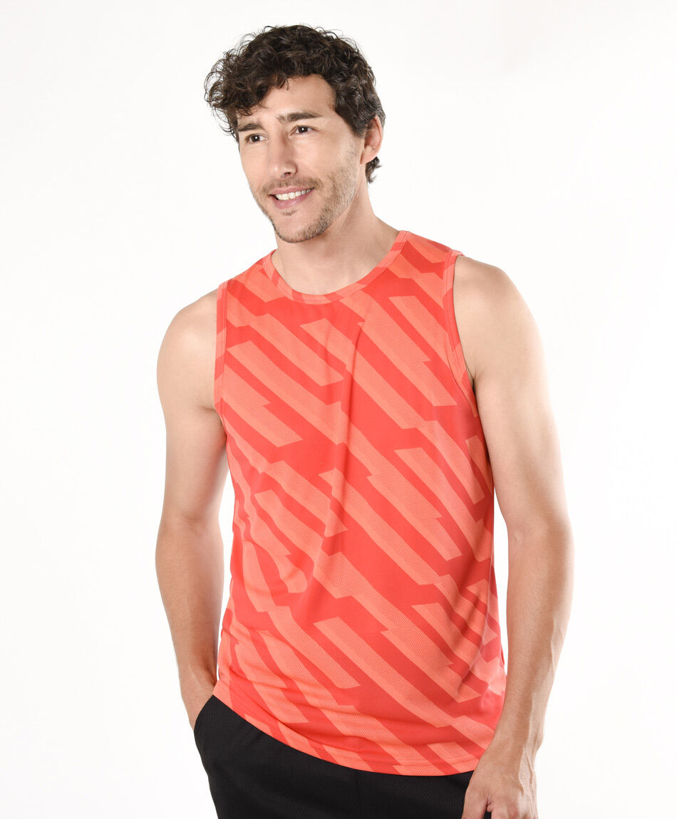 Polera deportiva hombre bloques sin mangas
