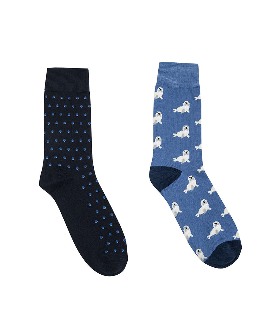 Pack 2 medias hombre dise&ntilde;o foca