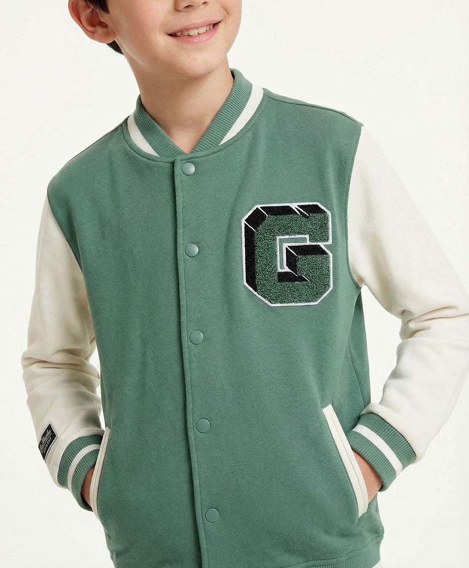 Campera ni&ntilde;o estilo universitario