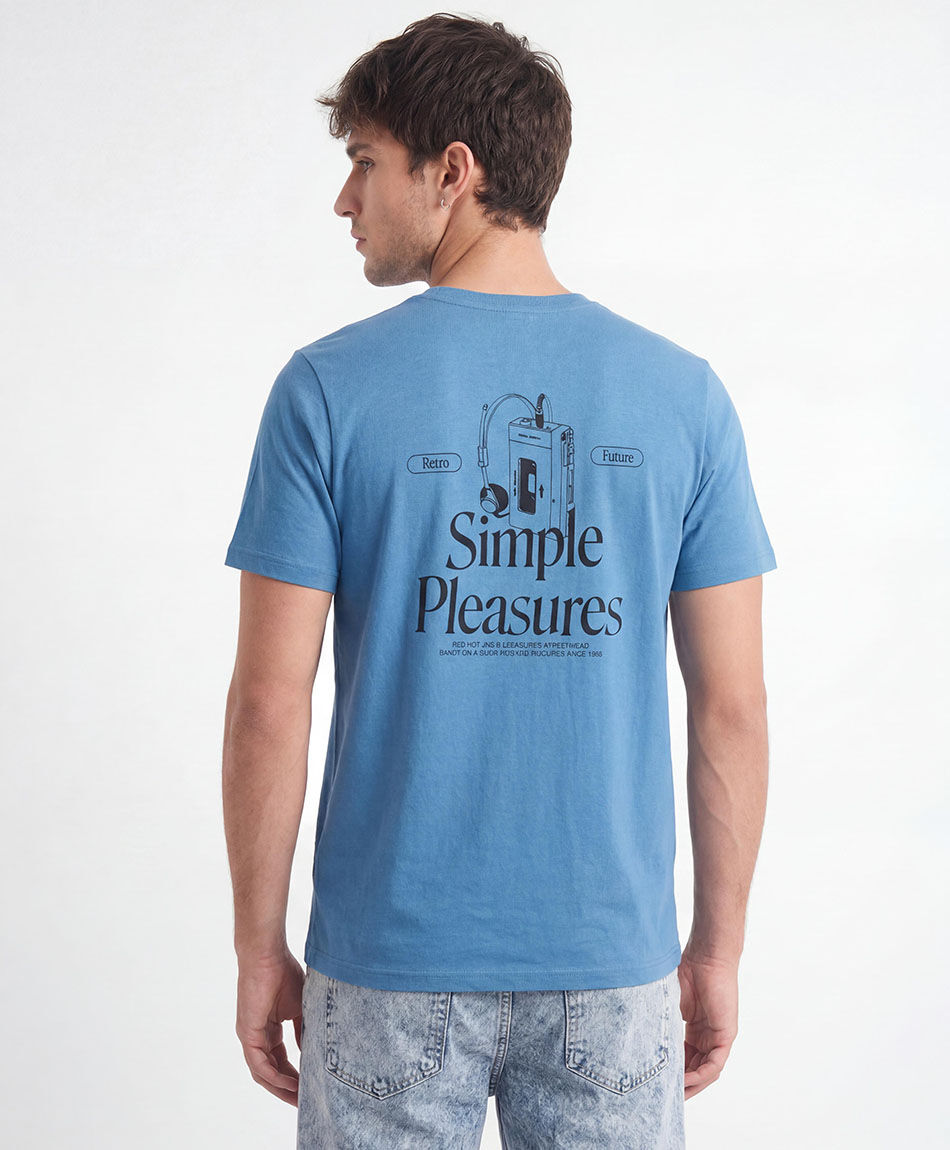 Remera hombre doble estampado simple pleasures