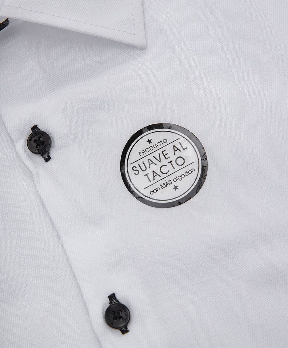 Camisa hombre botones negros