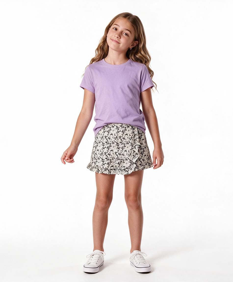 Pollera ni&ntilde;a short print