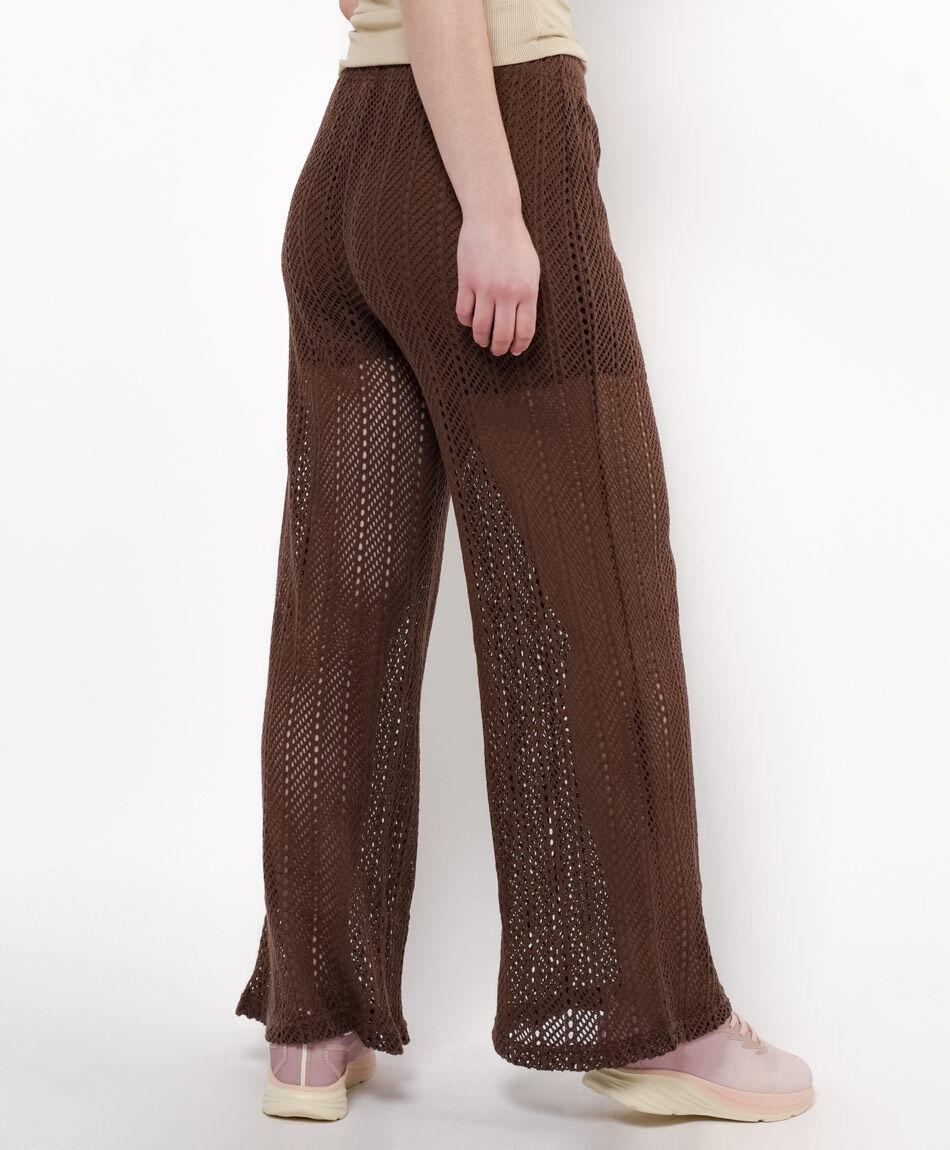 Pantal&oacute;n mujer crochet wide