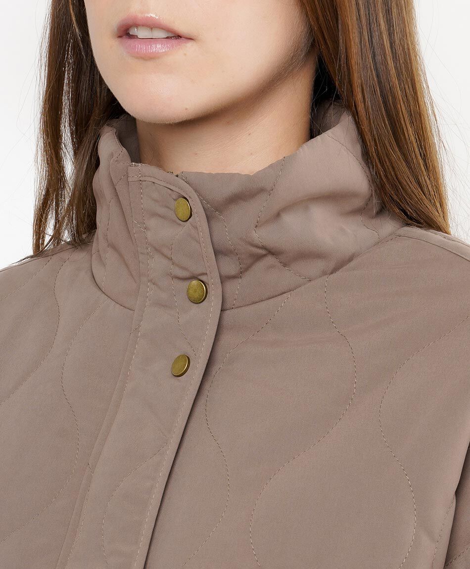 Campera mujer puffer acolchada brown