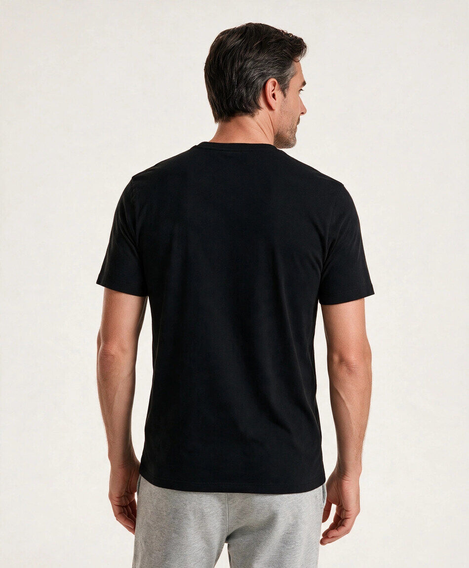 Camiseta hombre manga corta negra