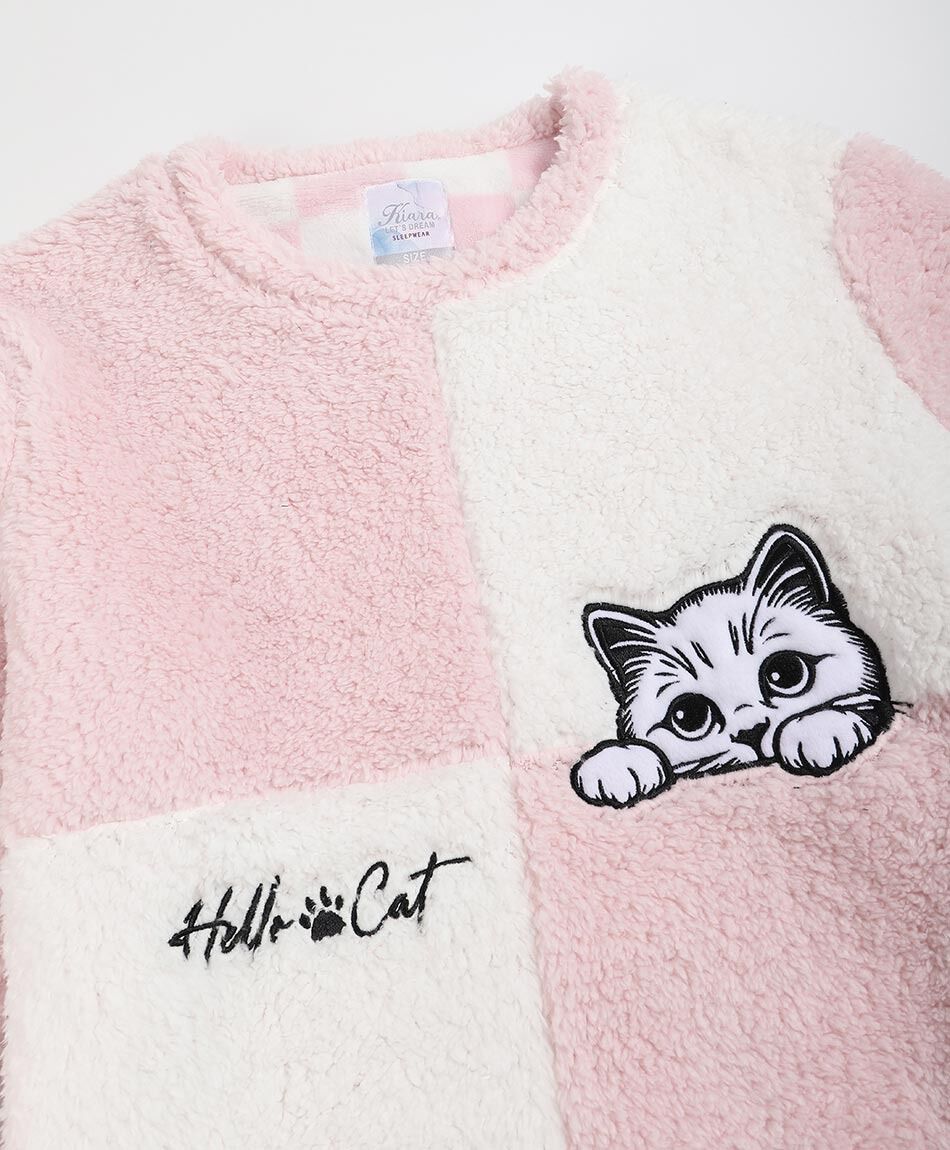 Pijama mujer chiporro bicolor cat