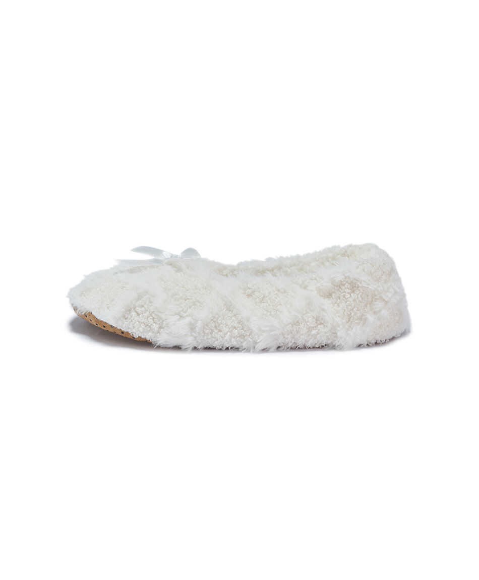 Pantuflas mujer mo&ntilde;o white