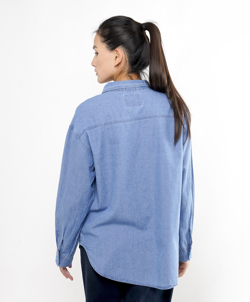 Camisa mujer denim tachas
