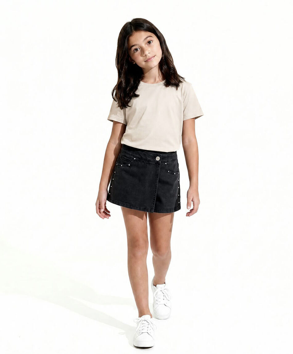Short ni&ntilde;a falda tachas