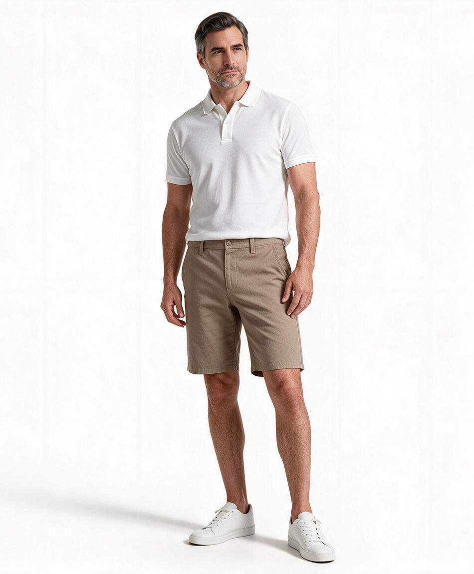 Short hombre textura beige
