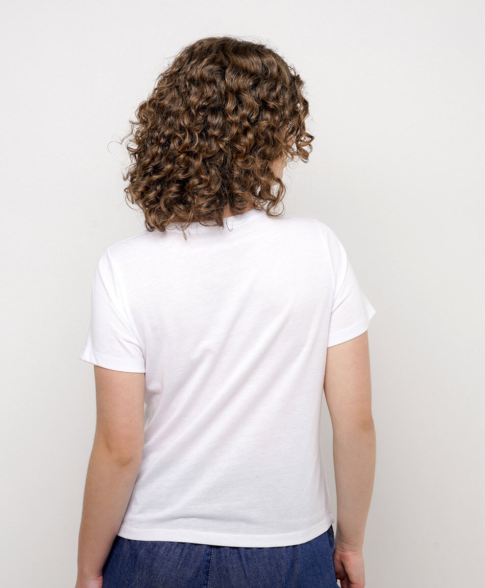 Remera mujer jeans bordado