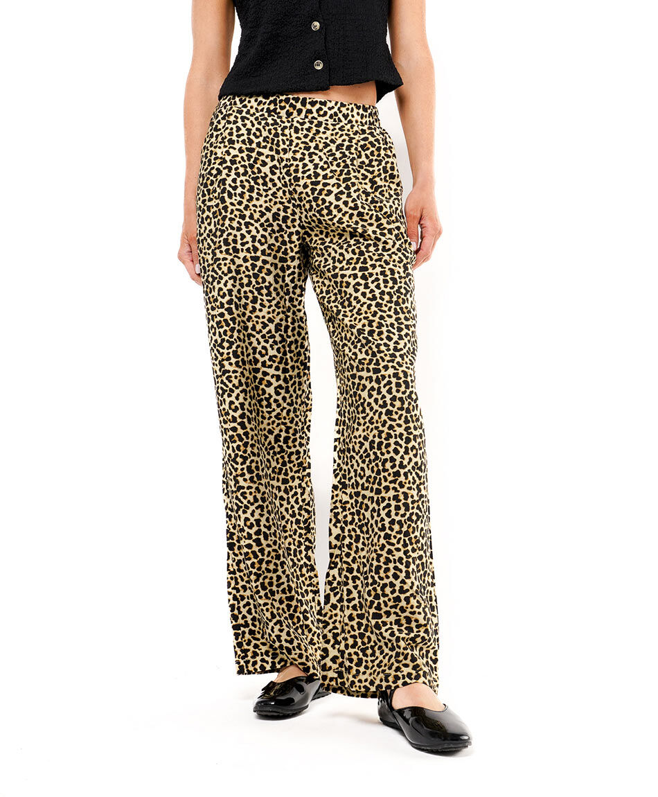 Pantal&oacute;n mujer animal print leopardo