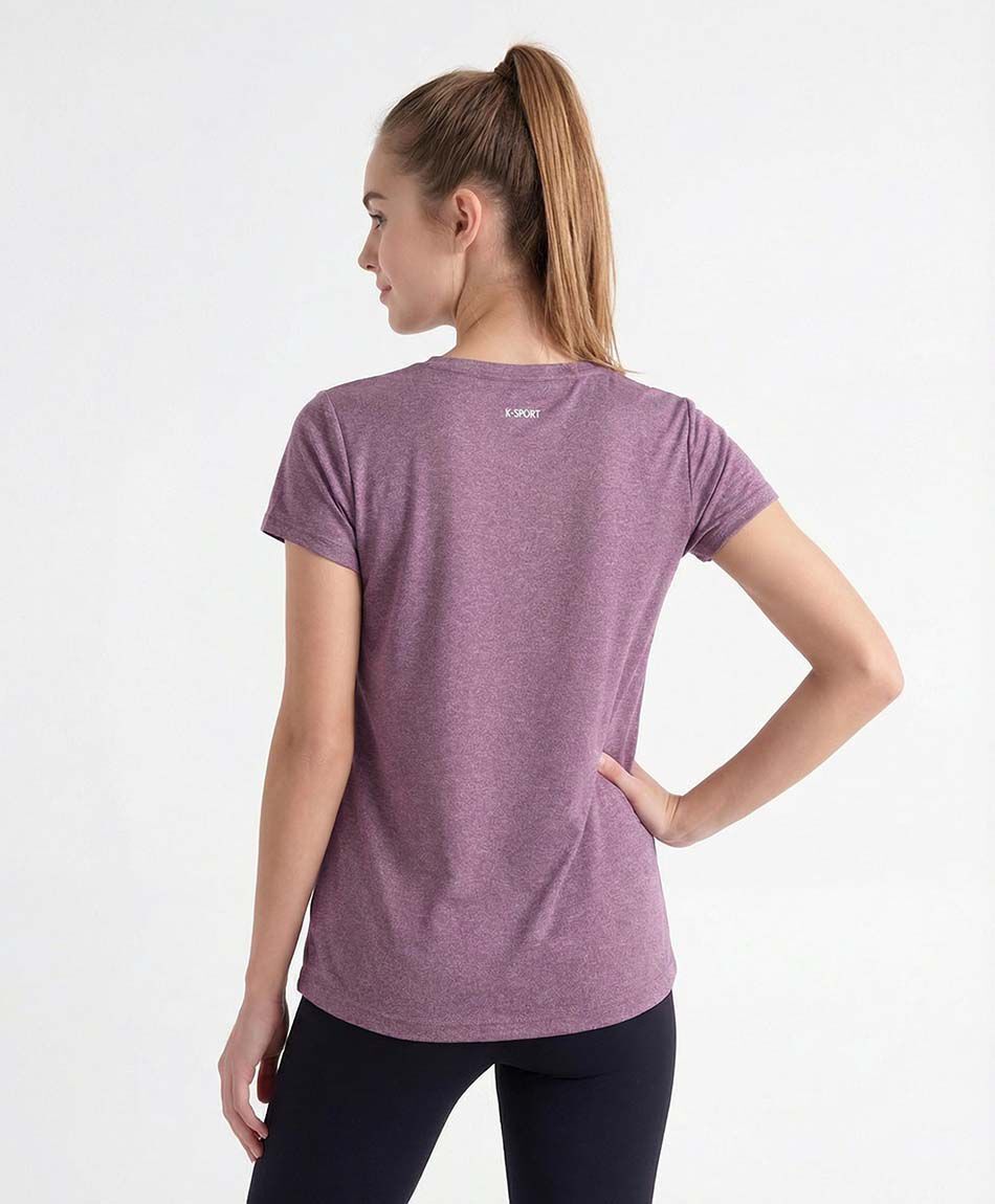 Remera deportiva mujer belive morado