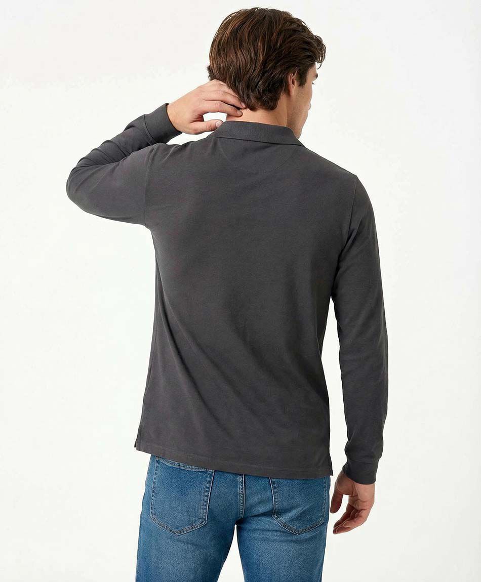 Remera hombre manga larga piqu&eacute;