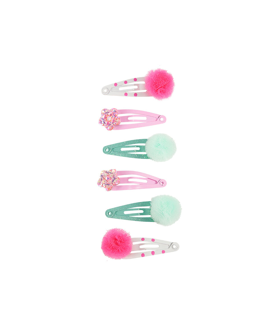 Set 6 pinches pompones