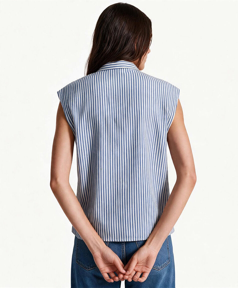 Camisa mujer rayas sin mangas