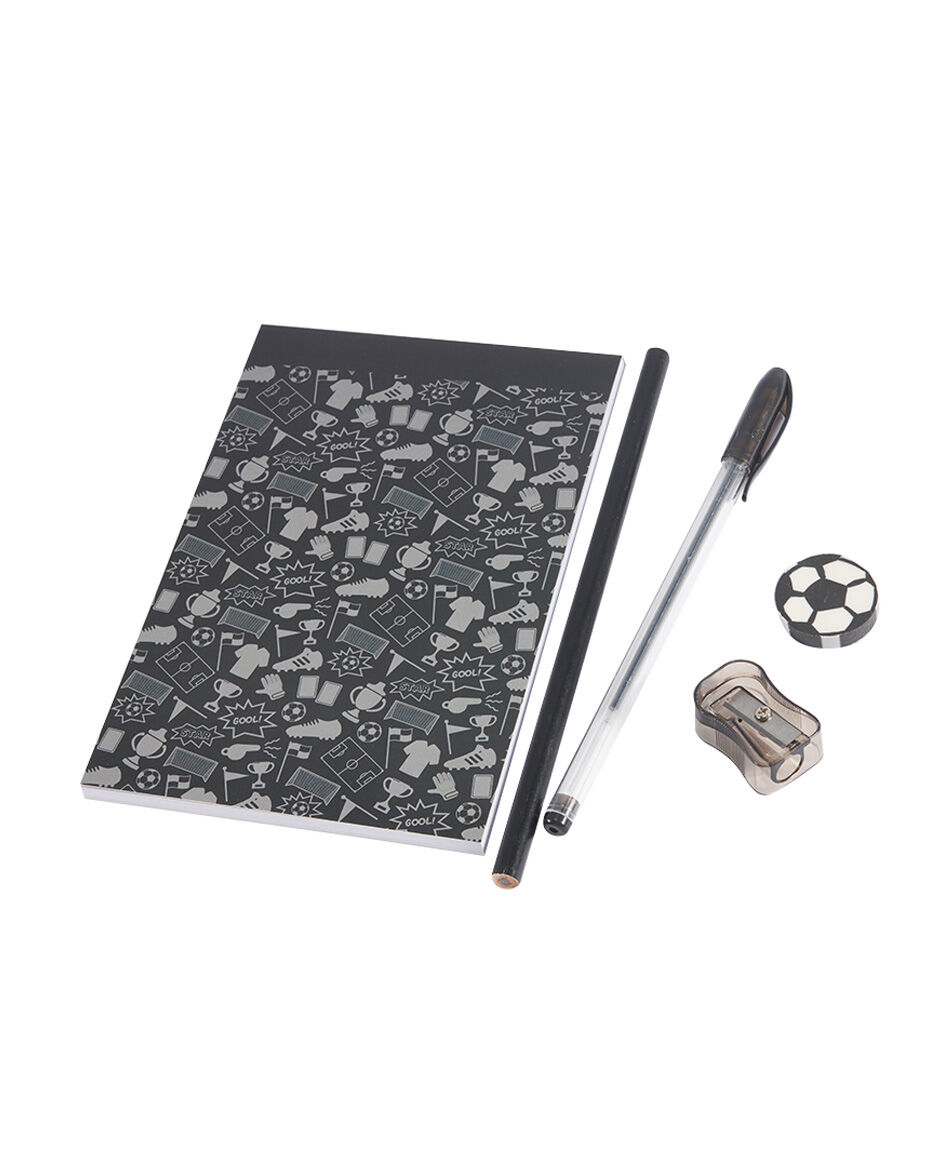 Set libreta + estuche escolar f&uacute;tbol