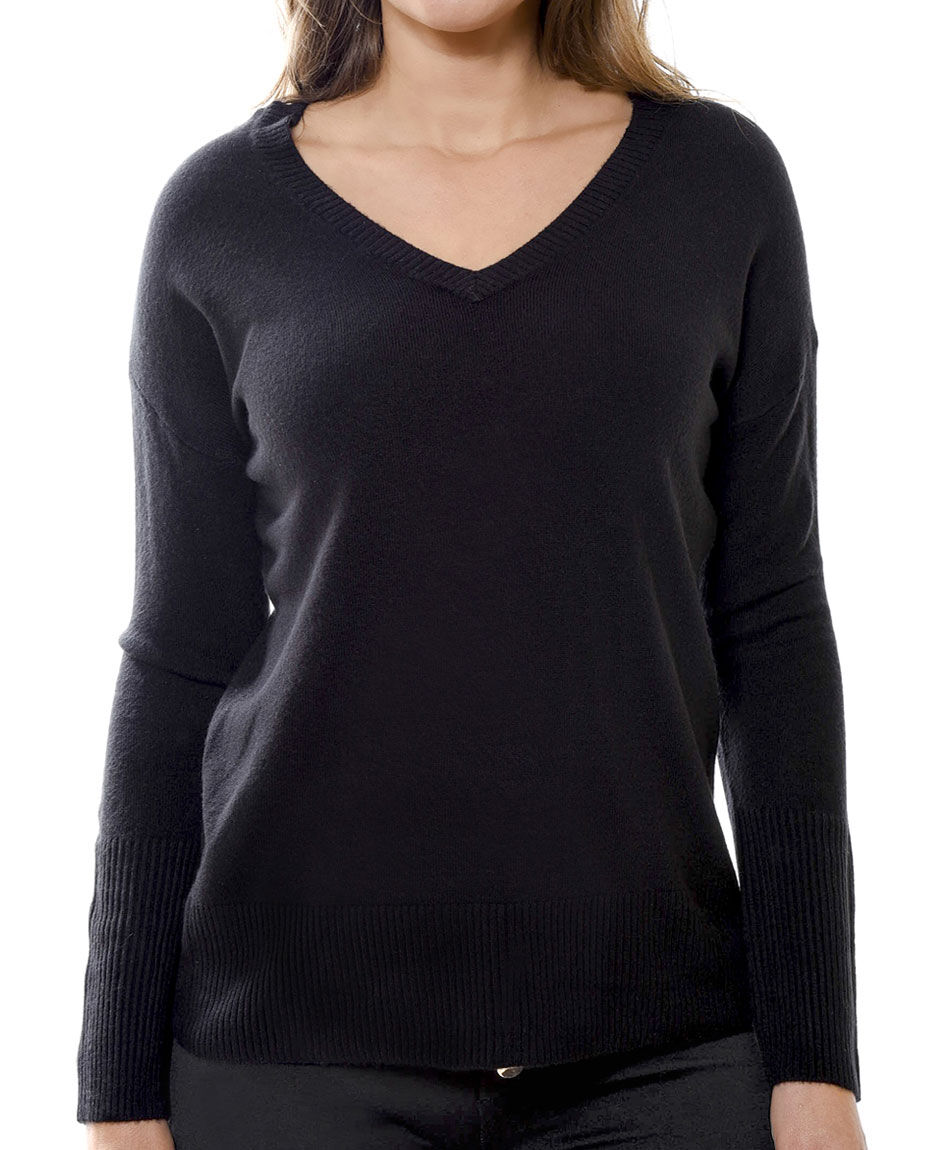 Sweater cuello v doble